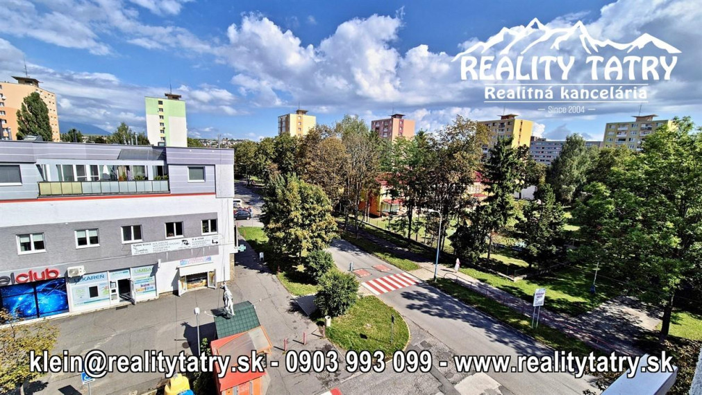 Slnečný 3 izbový byt s terasou a garážou v Poprade bytový dom JAVOR - TOP STAV a LOKALITA !!!