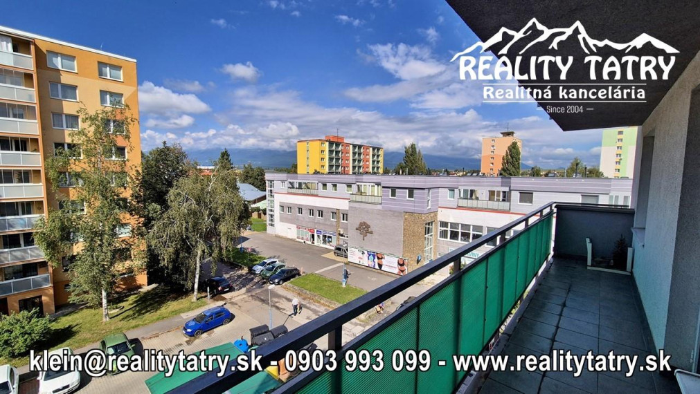 Slnečný 3 izbový byt s terasou a garážou v Poprade bytový dom JAVOR - TOP STAV a LOKALITA !!!