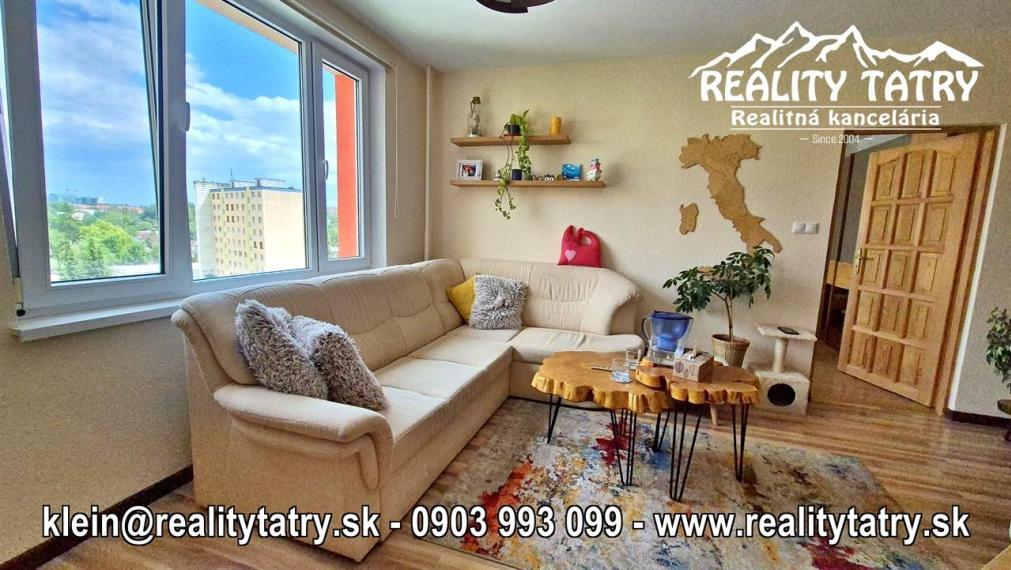 Byt 3 izbový s loggiou 78 m2 blízko centra v Poprade, rozsiahla rekonštrukcia, TOP STAV - ODPORÚČAME !!!