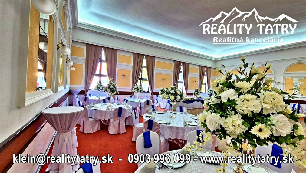 Reštaurácia REDUTA - Jedinečná investičná príležitosť v srdci Popradu - TOP PONUKA, TOP LOKALITA - ODPORÚČAME !!!