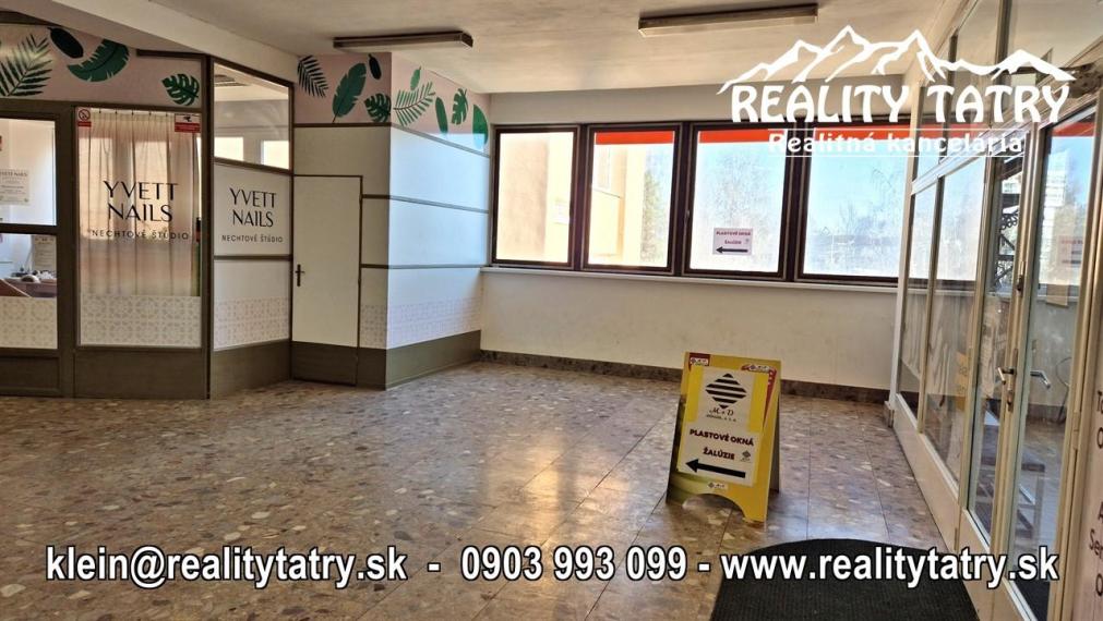 Obchodné priestory 140 m2 v Poprade blízko centra - ODPORÚČAME !!!