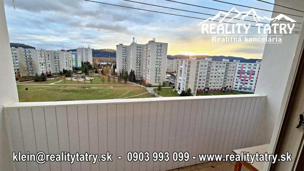 Byt 1 izbový s loggiou, zariadený, murované jadro, ul. Novomeského, Poprad - Slnečný, ihneď voľný - ODPORÚČAME !!!