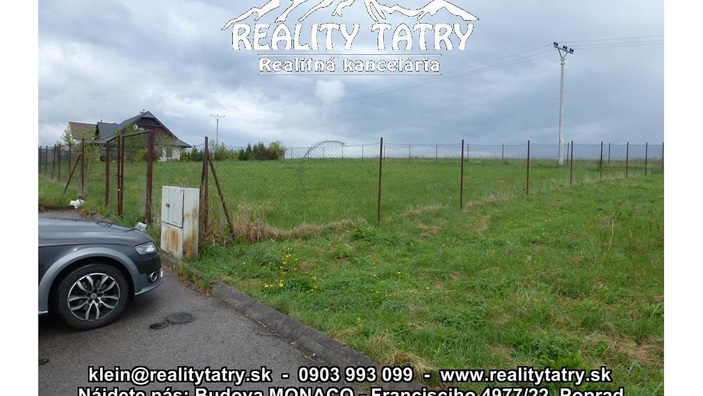 Stavebný pozemok 1458 m2 s nádherným výhľadom na V. Tatry vo Veľkej Lomnici blízko centra obce - ODPORÚČAME !!!