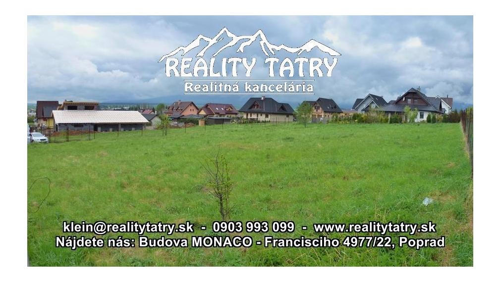 Stavebný pozemok 1458 m2 s nádherným výhľadom na V. Tatry vo Veľkej Lomnici blízko centra obce - ODPORÚČAME !!!