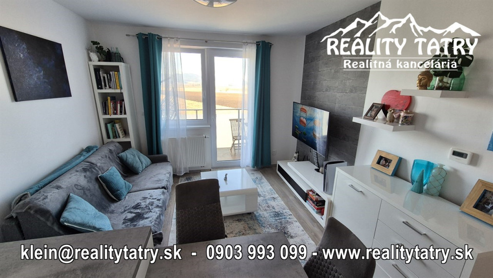 Byt 1 izbový s balkónom - kompletne zariadený v Poprade - TOP STAV - NOVOSTAVBA - ODPORÚČAME !!!