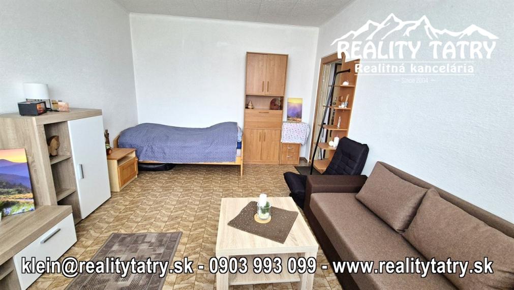 Byt 1 izbový s loggiou, zariadený, murované jadro, ul. Novomeského, Poprad - Slnečný, ihneď voľný - ODPORÚČAME !!!