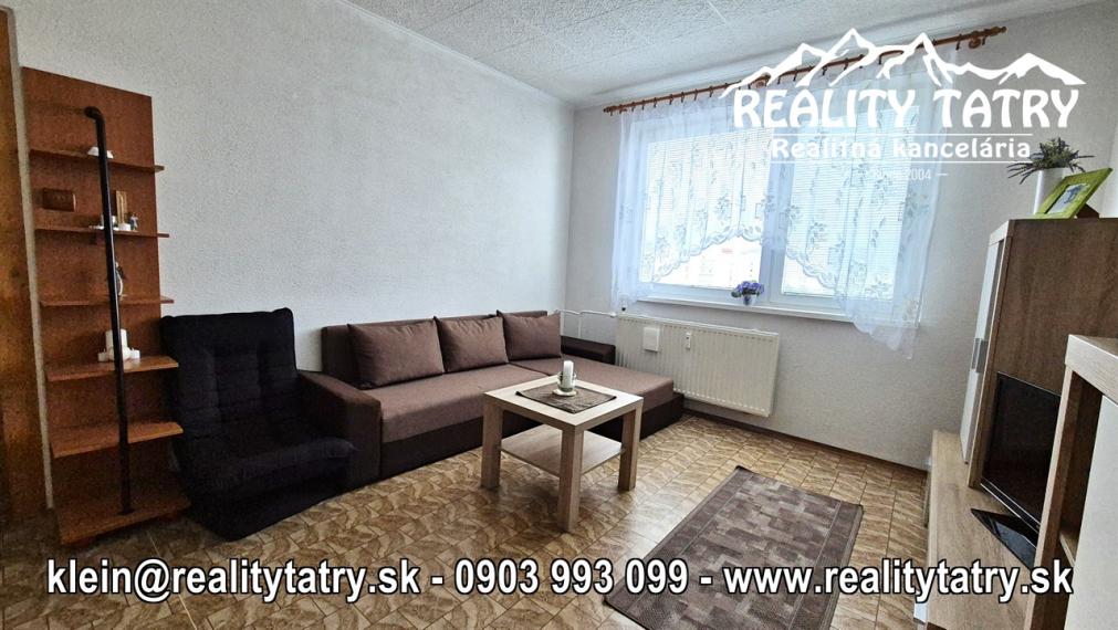 Byt 1 izbový s loggiou, zariadený, murované jadro, ul. Novomeského, Poprad - Slnečný, ihneď voľný - ODPORÚČAME !!!