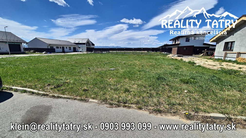 Stavebný pozemok 616 m2 vo Veľkej Lomnice - lokalita NATUR REZORT - ODPORÚČAME !!!