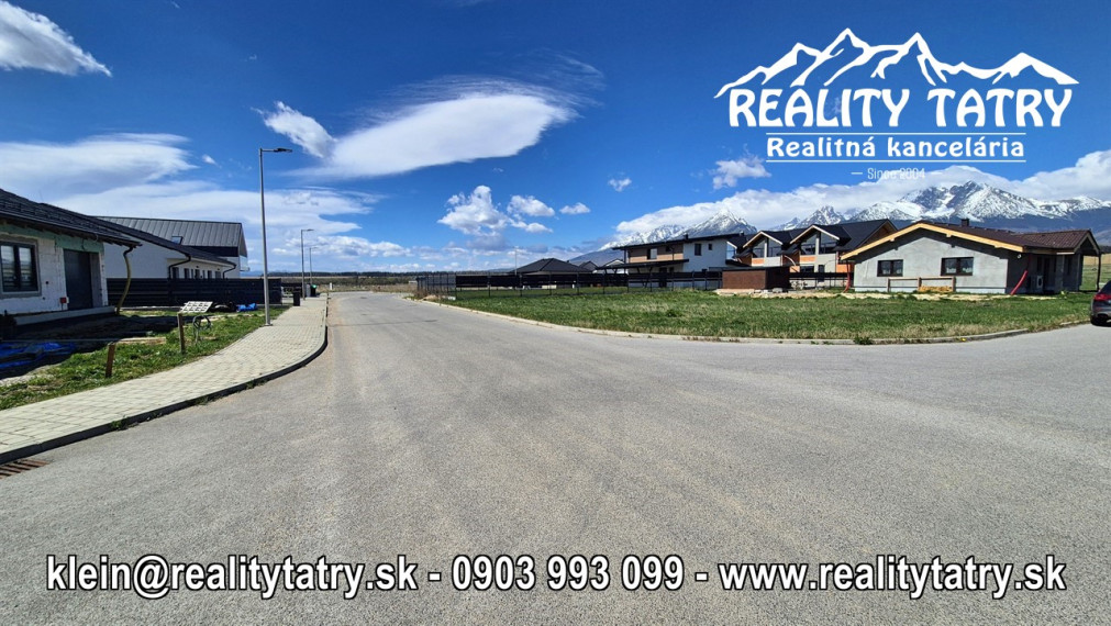 Stavebný pozemok 616 m2 vo Veľkej Lomnice - lokalita NATUR REZORT - ODPORÚČAME !!!