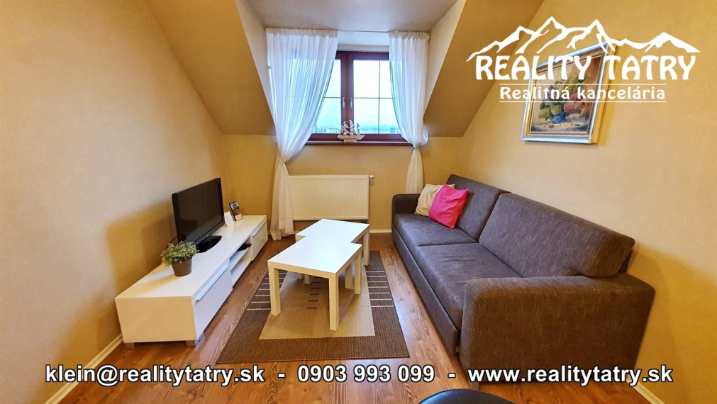 Apartmánový byt 46 m2 s parkovacím miestom vo Veľkej Lomnici