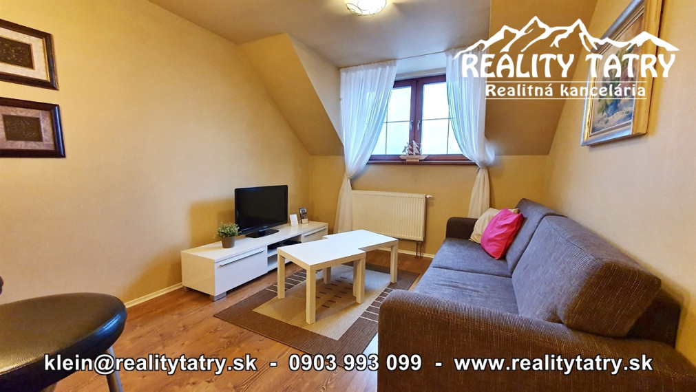 Apartmánový byt 46 m2 s parkovacím miestom vo Veľkej Lomnici