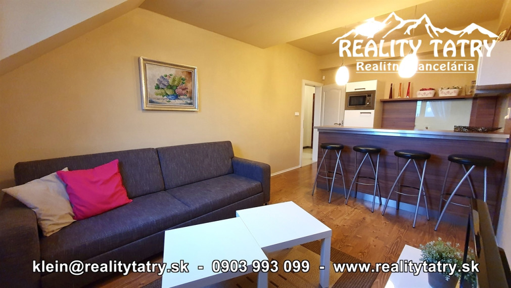 Apartmánový byt 46 m2 s parkovacím miestom vo Veľkej Lomnici