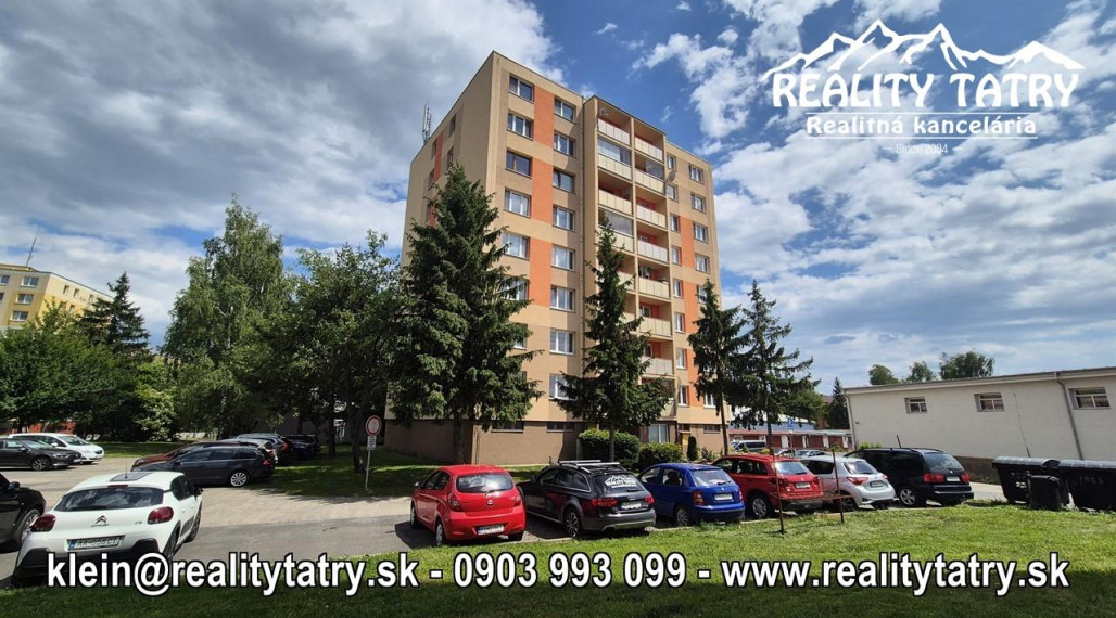 Byt 3 izbový s loggiou 78 m2 blízko centra v Poprade, rozsiahla rekonštrukcia, TOP STAV - ODPORÚČAME !!!